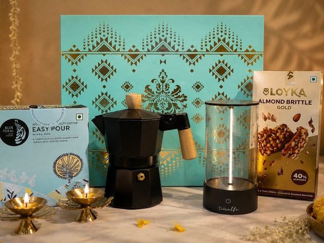 Coffee Glow – corporate Diwali gift hamper by SarvannaGifts