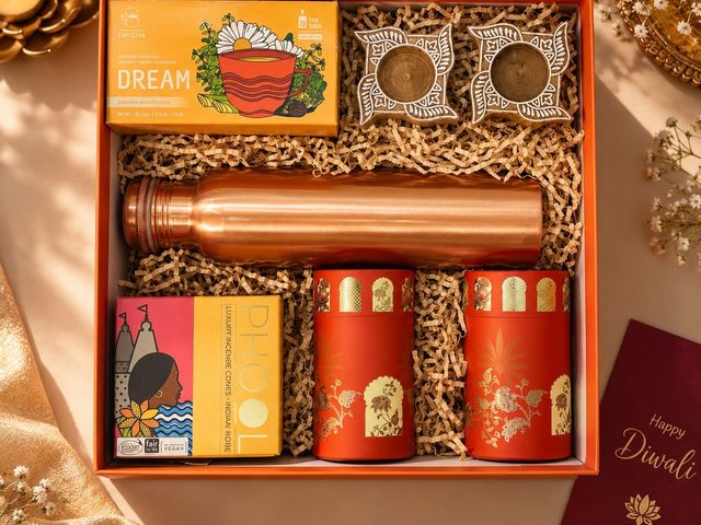 Copper Serenity – corporate Diwali gift hamper by SarvannaGifts