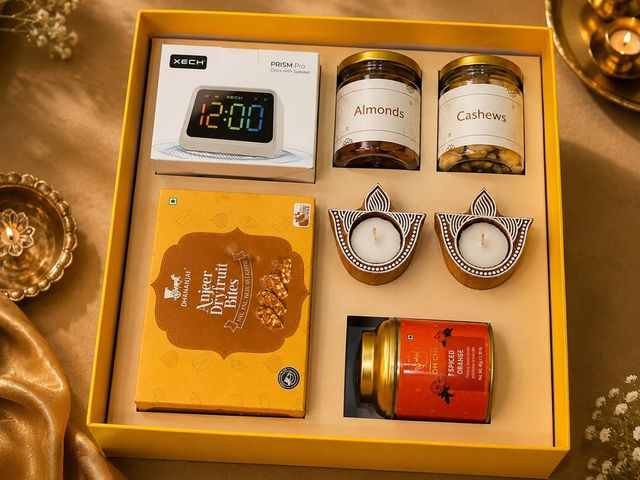 Golden Moments – corporate Diwali gift hamper by SarvannaGifts