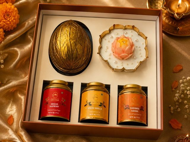 Lotus Luxe – corporate Diwali gift hamper by SarvannaGifts