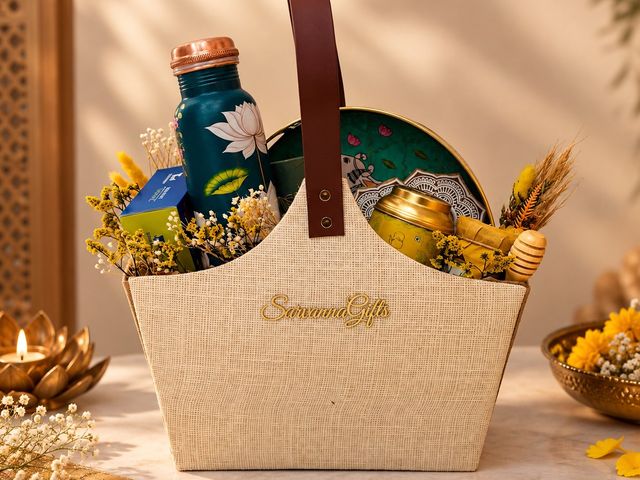Pichwai Grandeur – corporate Diwali gift hamper by SarvannaGifts